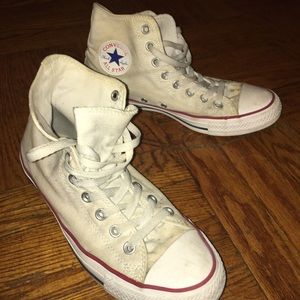 White Converse hi tops